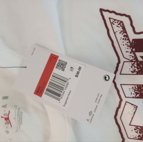 Nike Men's Jordan Flight Essentials T-Shirt SS White Size L - Picture 5 of 5